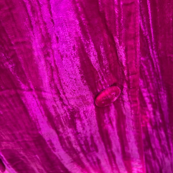 NWT Nasty Gal Crushed Velvet Co-Ord Single Breasted Blazer Pink Size 10 - Picture 5 of 7